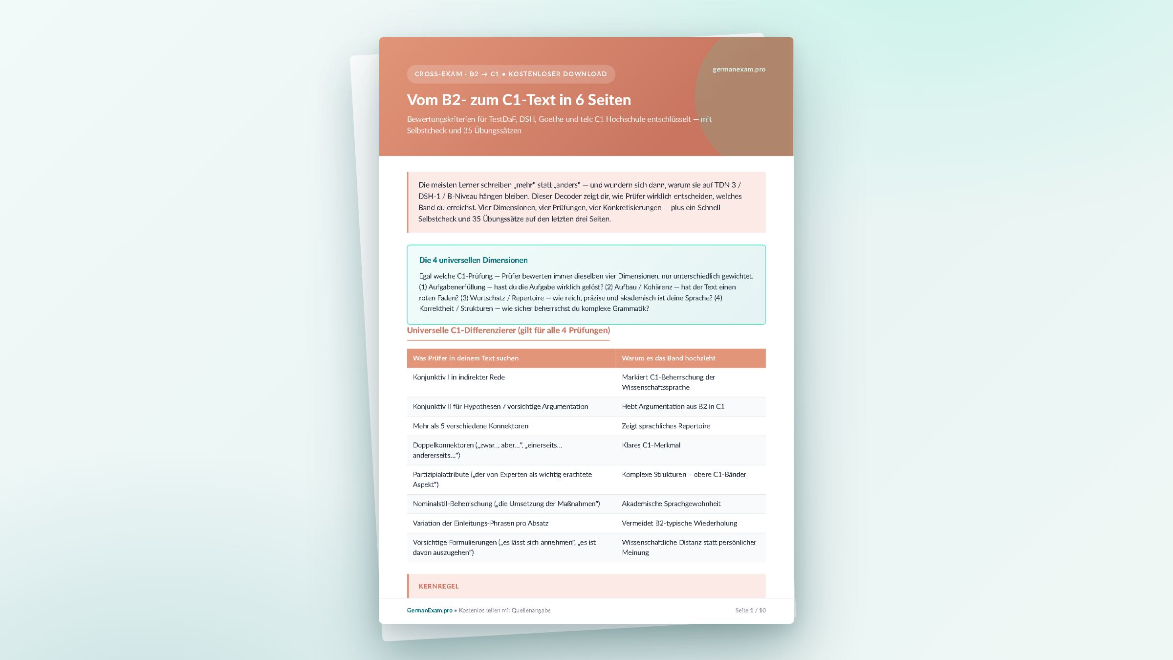 Vom B2- zum C1-Text – Workbook für TestDaF & DSH